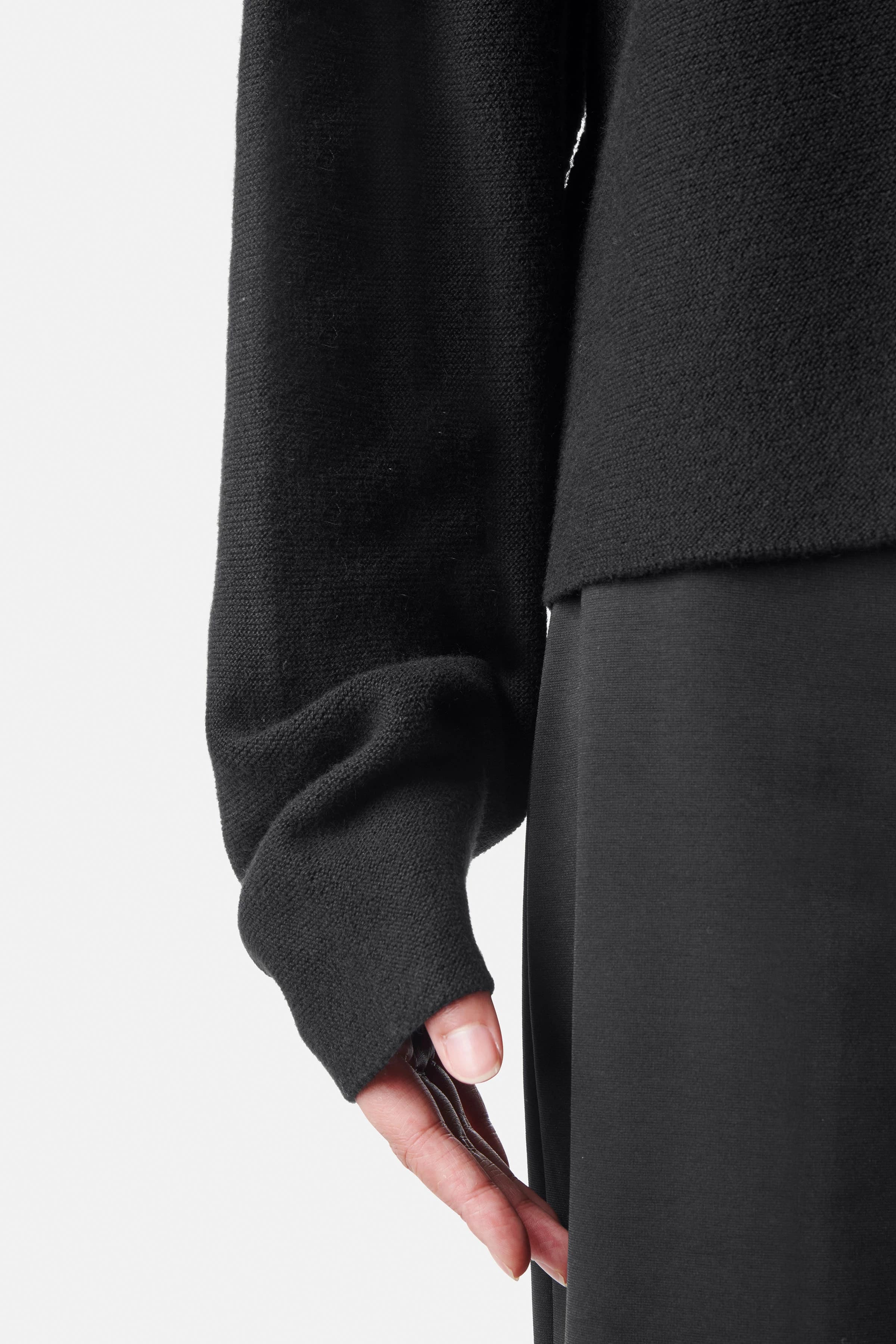 MEAMI | Vekürzter Egg-Shape Pullover in Baumwoll-Kaschmir-Mix