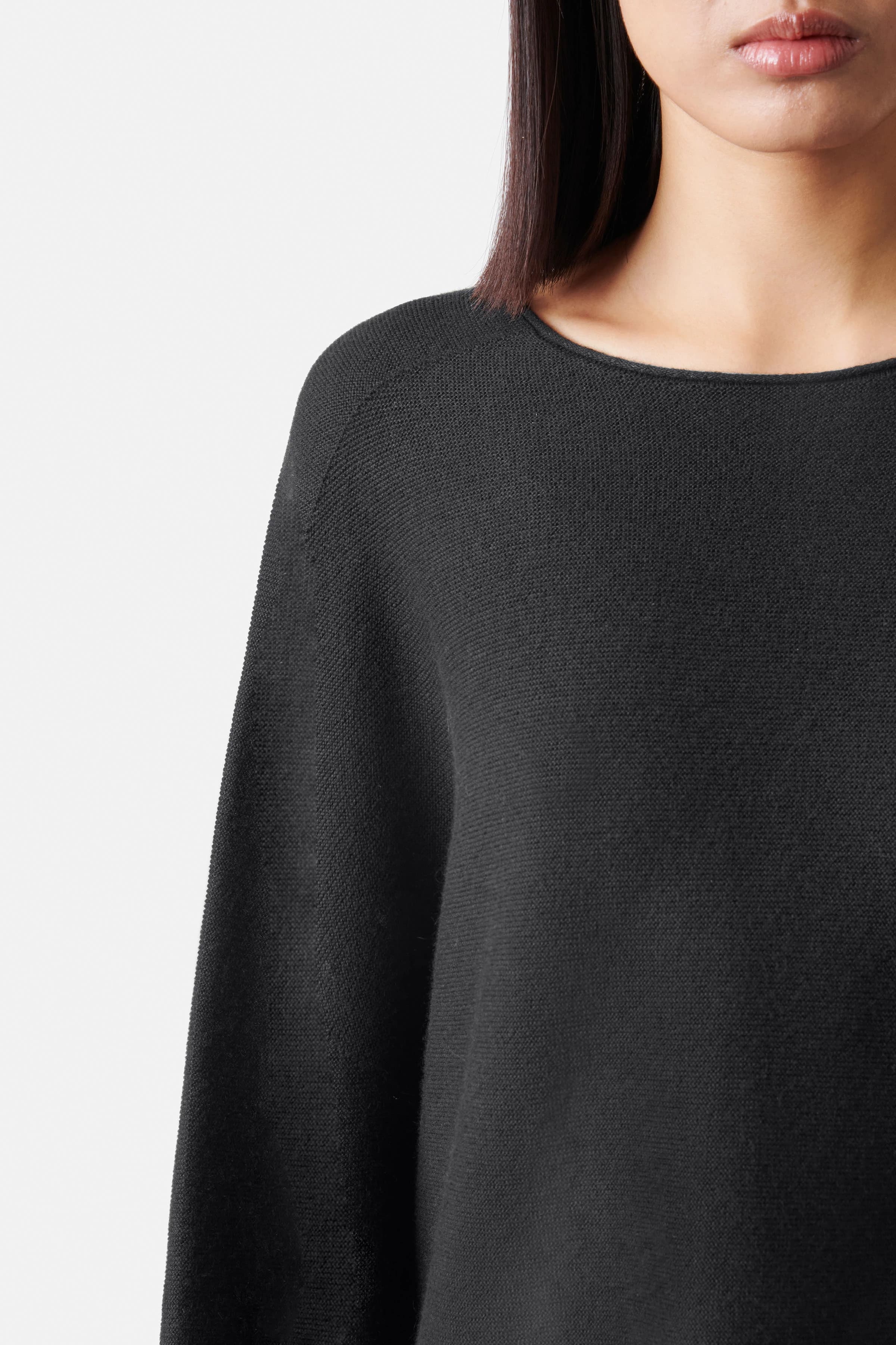 MEAMI | Vekürzter Egg-Shape Pullover in Baumwoll-Kaschmir-Mix